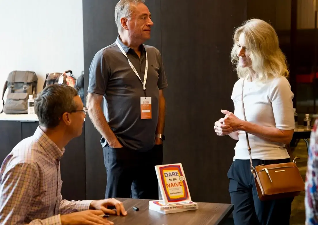 A book signing for Dare to Be Naive